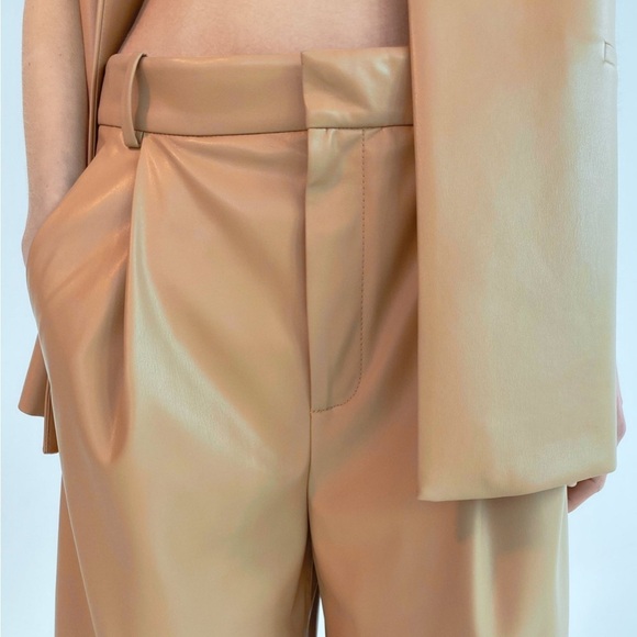 ZARA 2pcs Faux Leather Oversized Vest + Long Shorts Coord Set BNWT - Picture 4 of 9